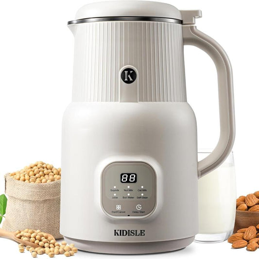 8-In-1 Multifunctional Automatic Nut Milk Machine&Coffee Maker, 32Oz Auto Self-Cleaning, Delay Start, Keep Warm, Boil Water – Stainless Steel, Christmas Gifts